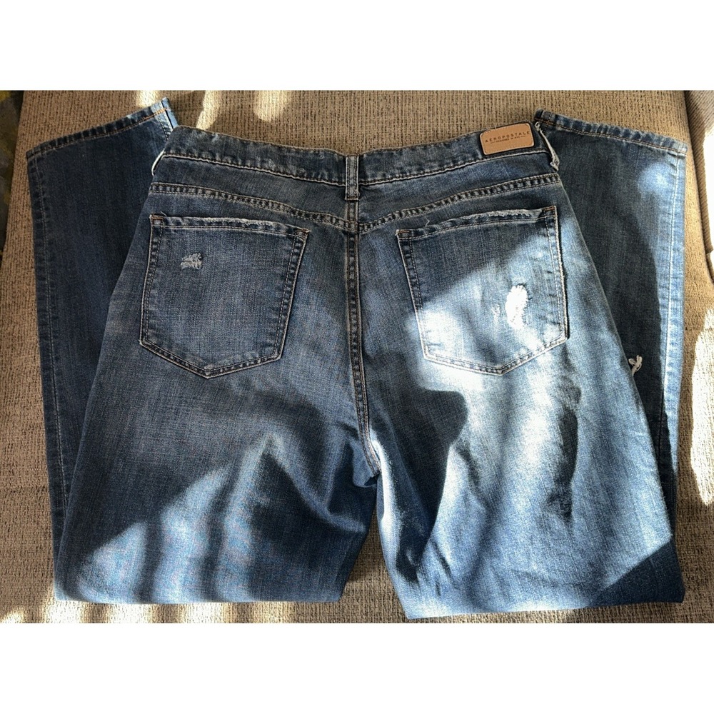 Aeropostale Jeans Women's Size 10 Regular Boyfriend Jean Distressed Medium Wash - Picture 4 of 4